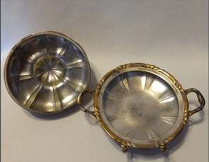 จานใส่เนยสีทองทองเหลืองอุปกรณ์เสริมสำหรับห้องครัวและรับประทานอาหารดีไซน์แบบวินเทจภาชนะเสิร์ฟชีสและเนย - Product Image 3