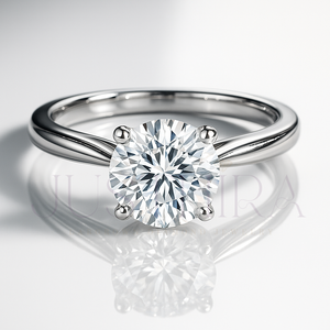 Most Selling Minimalist Round Cut Pave Settings Diamond Ring for Everyday Wear Office Use and Elegant Styling Available In Sale - Product Image 3
