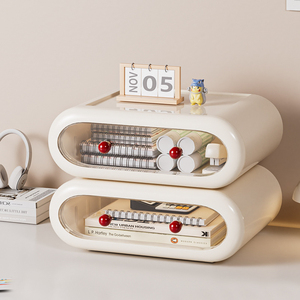 Organisateur de tiroirs en <span class=keywords><strong>plastique</strong></span> empilable WANUO, anti-poussière, 1/2/3 niveaux, boîte de rangement de <span class=keywords><strong>bureau</strong></span>, boîte de rangement pour la maison et le <span class=keywords><strong>bureau</strong></span> - Product Image 3