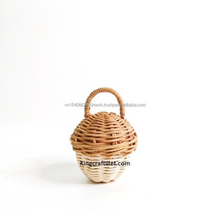 Sonajero de ratán bohemio hecho a mano para bebé, seguridad de Vietnam para bebé Montessori, juguete sensorial, sonajero tejido - Product Image 5