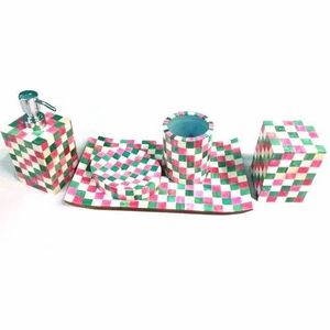 Ensemble de salle de bain comprenant un distributeur de savon moderne pour la décoration intérieure Ensemble de cinq pièces étanche et écologique de luxe de qualité supérieure FAIZA CRAFT - Product Image 2