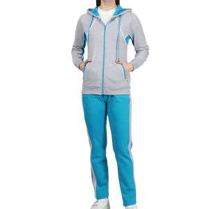 Chándal Largo Informal de Punto de Alta Calidad en Verde Azulado y Gris Jaspeado para Mujer, Venta al por Mayor, Logotipo Personalizado, OEM, Chándal Liso - Product Image 1