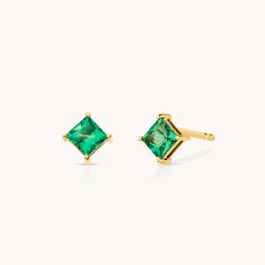 Fijne oorknopjes Klara Smaragd Emerald - Product Image 3