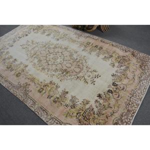 Turkish 5.2x8.7 ft Rug, Vintage Rug, <b>Brown</b> Southwestern Rug <b>Wool</b> - Product Image 4