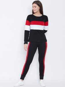 Trajes de jogging para mujer, chándal para mujer, bloques de colores, conjunto de chándal grueso de algodón para mujer, chándal, pantalones de chándal de lana y conjunto de Sudadera con capucha - Product Image 4