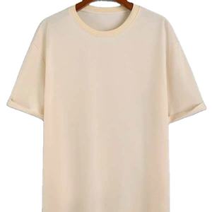 T-shirt à épaules tombantes, T-shirt en coton d'été pour homme, couleur unie, design personnalisé, T-shirt à col rond, vêtements décontractés - Product Image 1