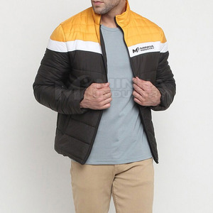 Veste d'hiver matelassée pour homme, col montant, logo personnalisé sur le devant, écologique, respirante, design sur mesure - Product Image 4