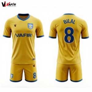 Venta caliente Unisex 100% Poliéster Uniforme de fútbol de secado rápido con logotipo personalizado y diseños de maqueta sin colores - Product Image 1