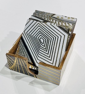 Fabricante directo de la India Posavasos de esmalte de madera MDF de nuevo diseño Juego de 4 piezas Precio al por mayor - Product Image 1