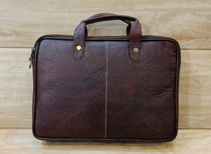 Bolsa de Cuero Genuino de Lujo, Suave, con Cierre de Cremallera, Impermeable, Ecológica, Ligera, de Gran Capacidad, para Negocios y Viajes - Product Image 6