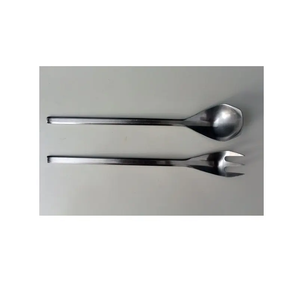 Cuillère de service à salade en laiton en acier inoxydable poignée en laiton décorative outil de salade personnalisé ensemble cuillère et fourchette de service - Product Image 3