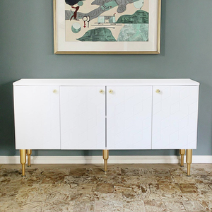 Loewy Buffet moderne en bois massif Design traditionnel durable Rangement spacieux pour salons et salles à manger - Product Image 2