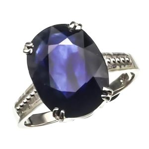 Anillo de mujer Zafiro azul natural Corindón Piedra preciosa Septiembre Birthstone Cumpleaños Joyería hecha a mano Anillo de plata esterlina 925 - Product Image 2
