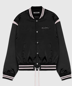 Blouson aviateur de baseball en satin personnalisé pour hommes Blouson élégant de baseball en chenille brodé universitaire Varisty pour hommes - Product Image 5