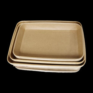 Plateau de service en papier kraft jetable de qualité alimentaire en forme de bateau, résistant à la graisse et à l'eau, pour sushi, salades et sandwichs, usage commercial - Product Image 5