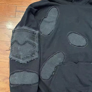 Sweats à capuche unisexe pour hommes 100% coton de haute qualité avec broderie en détresse à des prix raisonnables - Product Image 5