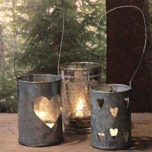 Porte-bougies en métal galvanisé et votif, articles décoratifs pour la maison, porte-bougies en métal votif fait à la main - Product Image 2