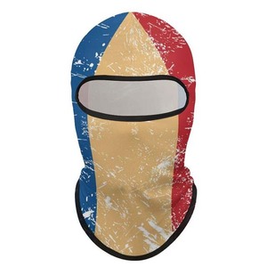 Balaclava unisexe couvrant tout le visage, 100% polyester, impression par sublimation, masque de sport d'extérieur, design rouge, bleu, or - Product Image 1
