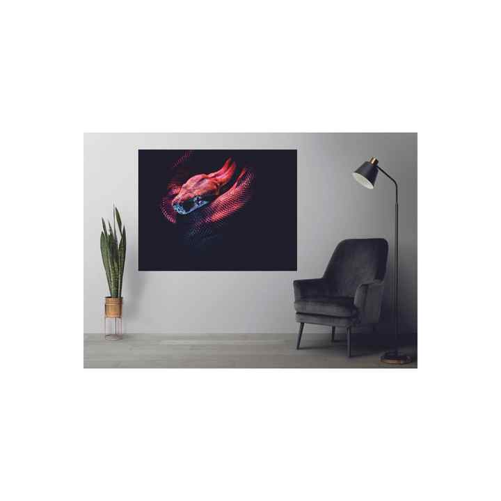 3D SNAKE PICTURE on TEMPERED GLASS, a NEW YEAR GIFT for YOUR LOVER