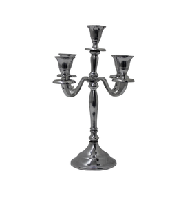 Home Decorative Aluminum Coasted <b>Candle</b> Holder/5 <b>Candle</b> Nickel Color <b>Candle</b> <b>Pillar</b> Holder for Christmas Decoration - Product Image 5