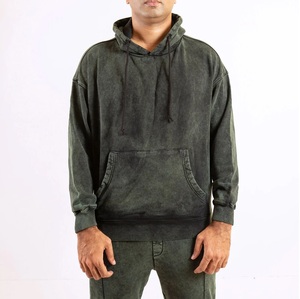 Hot Sale OEM Mens Oversized 100% Cotton Pullover Acid Wash Vintage Hoodie Screen Print <b>Spray</b> Color Sun Faded Hoodie Breathable - Product Image 2