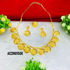 Collier court nouvelle collection plaqué or un gramme de mode bijoux colliers ensembles de cravates pour les femmes. - Product Image 2