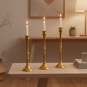 Candelabro de aluminio 2026 para decoración del hogar, portavelas de Color dorado Natural, portavelas de mármol para Decoración - Product Image 6