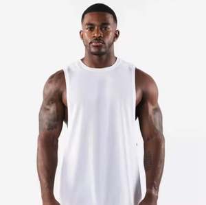Custom Logo High Quality Fashion <b>White</b> Cotton <b>Men</b> Workout Stringer Bodybuilding Singlet Fitness Gym <b>Tank</b> <b>Top</b> <b>for</b> <b>Men</b> - Product Image 2