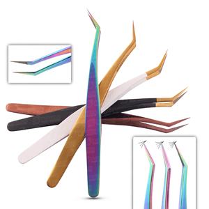 Pinzas para Pestañas Antideslizantes y Resistentes a la Corrosión, Color y Tamaño Personalizados, Punta de Fibra, Ergonómicas, para Extensión de Pestañas - Product Image 2