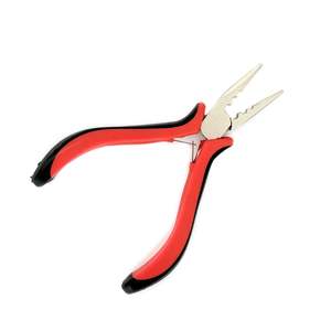 Outils pour extensions capillaires : Aiguilles à micro-anneaux réglables, pinces métalliques avec poignée en caoutchouc pour une fixation solide, style bouclé - Product Image 1