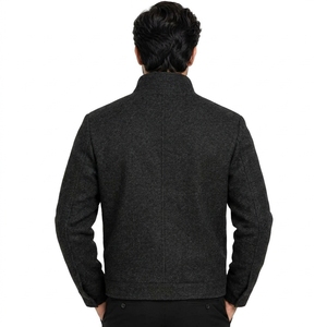 Veste d'hiver en laine pour hommes, matière en mélange de laine douce, veste décontractée chaude et confortable, adaptée aux voyages par temps froid, à la marche et aux activités de plein air - Product Image 5