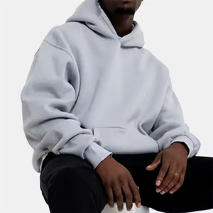 Haute qualité poids lourd hommes 450gsm pull à capuche hiver français éponge polaire bouffée Techniques goutte épaule 100% coton - Product Image 2