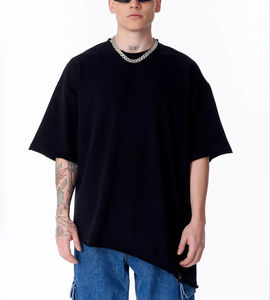 T-shirts Homme Oversize à Épaules Tombantes en Coton Biologique 100% de Haute Qualité, Respirants, Personnalisables avec Logo Avant, Vente en Gros, Modèle Uni Grande Taille - Product Image 2