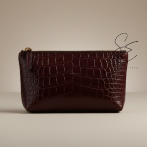 Neceser de Cuero con Grabado de Cocodrilo, Bolsa de Cosméticos de Viaje, Organizador con Cierre, Bolsa de Cuero Premium, Neceser Unisex Personalizado al por Mayor - Product Image 2