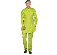 Yüksek Kaliteli Modern Tasarım İslami Erkek Şalvar Kameez, Yan Cepli, Nefes Alabilen, Çok Renkli, Viskon, Resmi Parti Kıyafeti