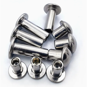 Rivet semi-tubulaire à tête plate en acier inoxydable, grade 4, M4 M5, certifié ISO9001 - Product Image 1