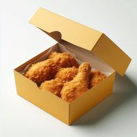 Emballage alimentaire jetable personnalisé en papier pour poulet frit, chewing-gum, croustilles, aliments pour bébés, avec revêtement UV, gaufrage, recyclé