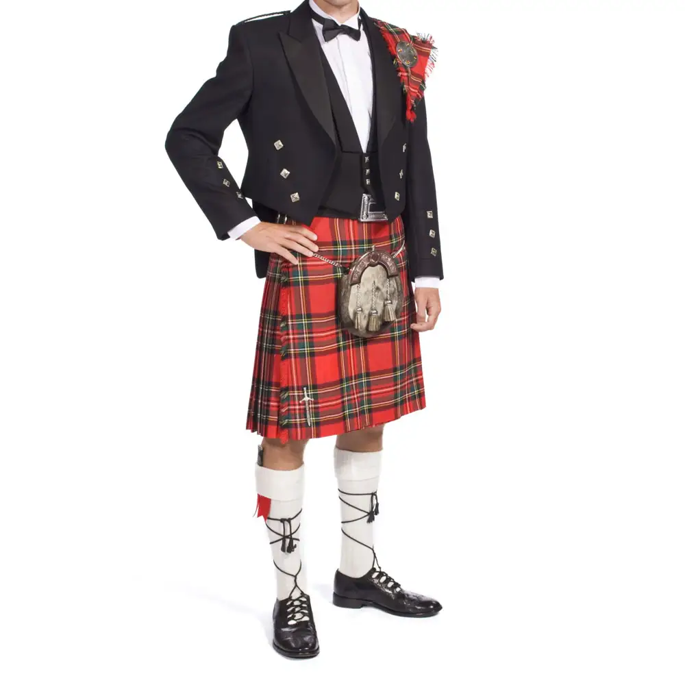 Männer Traditionelle Cornish National Tartan Fly Plaid Top Sale Produkt Kilt Fly Plaid mit individuellem Design