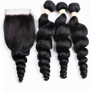 Extensiones de Cabello Remy Ondulado Indio Sin Enredos 100% Virgen con Doble Trama a Máquina al por Mayor - Product Image 3