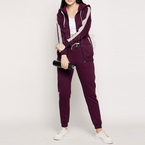 Trajes de chándal de mujer con diseño de logotipo personalizado para adultos poliéster/algodón invierno con capucha informal transpirable ligero - Product Image 5