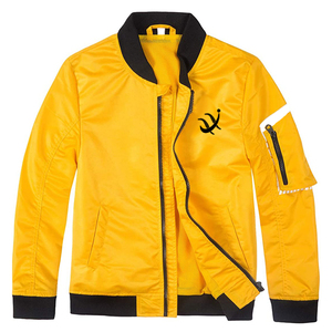 Chaqueta cortavientos ligera informal personalizada para hombre, chaqueta de talla grande impermeable de nailon con cuello levantado para otoño - Product Image 5