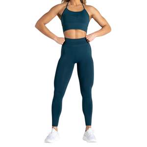 Custom Wholesale New Arrival <b>Womens</b> Yoga Set <b>Sexy</b> Sports Bra & Leggings Running Seamless Fitness <b>Outfit</b> - Product Image 1