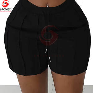Shorts en molleton respirant pour femmes grandes tailles, haute qualité, 100% coton, taille élastique, décontractés, personnalisables - Product Image 5