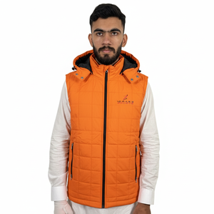 Fashionable Full Sleeve Zipper Breathable Puffer Vest Jacket for <b>Men</b> High Quality Waterproof Windproof Puffer VestJacket for man - Product Image 1