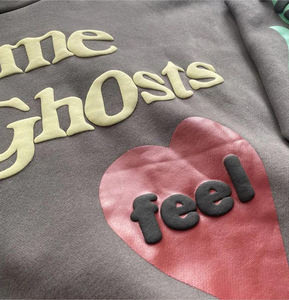 Sudadera con Capucha de Diseño Personalizado, Estampado Puff, Talla Grande, Estampado en Relieve, Algodón, Ropa Urbana, Informal - Product Image 5