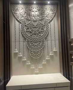 Elegante panel de pared de mármol 3D con estatua de piedra natural para decoración del hogar o mejora del espacio al aire libre - Product Image 5