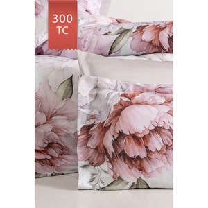 Parure de lit Varol Royal en satin 300TC, motif floral, tissu satiné tissé, disponible en tailles King et Twin, coton confortable pour la maison, le lit et les mariages - Product Image 3