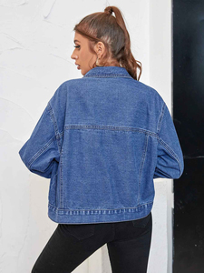 2024 mejor precio OEM mujeres diseño personalizado Color Denim 100% algodón Jean chaquetas para mujeres de buena calidad Pakistán directo de fábrica - Product Image 4