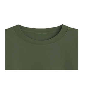 Camiseta Larga de Manga Media con Cuello Redondo para Mujer, Talla Grande, 100% Algodón Orgánico, Transpirable y Ecológica, Color Gris Casual - Product Image 4