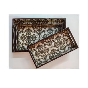 Bandeja de servicio de alta calidad con esmalte impreso para cocina y mesa bandeja de MDF hecha a mano con diseño moderno para el hogar - Product Image 1